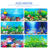 Double-sided Aquarium Landscape Sticker Poster Fish Tank 3D Ocean Sea Plants Background Sticker Decoration Aquarium Accessories