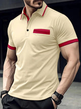 Summer New Men's Polo Shirt with High Quality Polo Collar Short Sleeve Casual Fake Pocket Business Fashion European Size Polo Sh