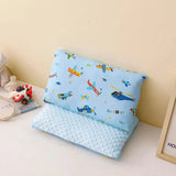 1 Pc Short Plush Baby Pillow Case With Zipper Double-sided Use Children's Pillow Case 100% Cotton Kindergarten Nap Pillow Cover