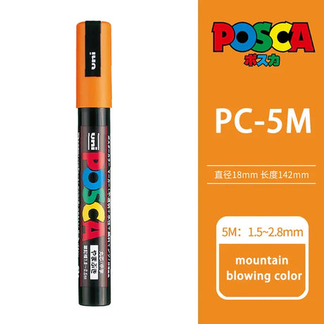 39 Colors Uni Posca PC-5M Paint Marker,1.8-2.5mm Medium Point Acrylic Painting Markers Pens Drawing Graffitti POP Advertising