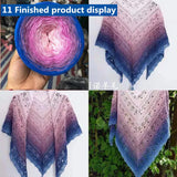 300g Cake Gradient Color Crocheted Shawl Blanket DIY Hand Knitted Cotton Blended Yarn