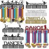 Gymnastics Medal Display Hanger 5 Artistic Figure Gymnastics Sports Medal Holder Iron Medals Display Rack Wall Mounted Multiple