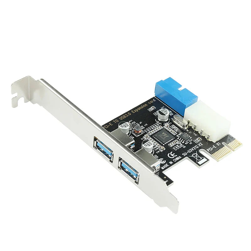 USB 3.0 Pci-e Adapter 2 Port Usb To Pcie Front Panel 20pin 20 Pin USB3.0 Hub PCI Express Controller Card Adapter