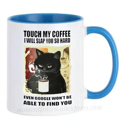 Funny Cat Mugs Coworker Gifts Coffee Spelled Backwards Is Eeffoc Coffeeware Mugen Home Decal Tableware Drinkware Tea Cup Teaware