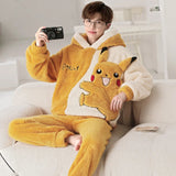 2023 Men Winter Pajamas Sets Coral Fleece Pyjama Cozy Warm Homewear Pijama Hombre Nightwear Suits Sleepwear Large Size Nightgown