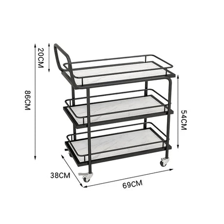 Hotel Sideboards Trolley Rolling Utility Gold Serving Food Trailer Trolley Bar Tables Outdoor Cabeceros Restaurant Furiture