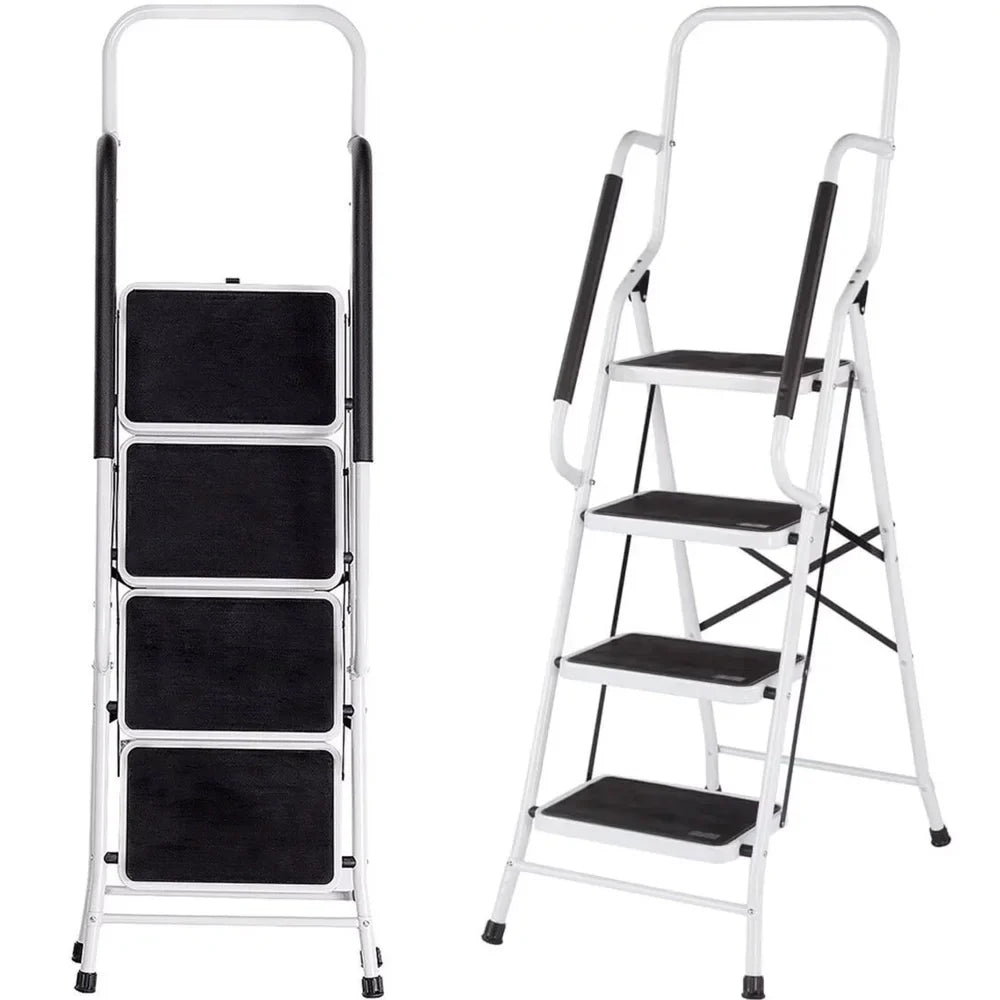 MOYU 4 Step Ladder Portable Folding Step Stool for Household and Office,ladder for Home,folding Ladder, Step Stool