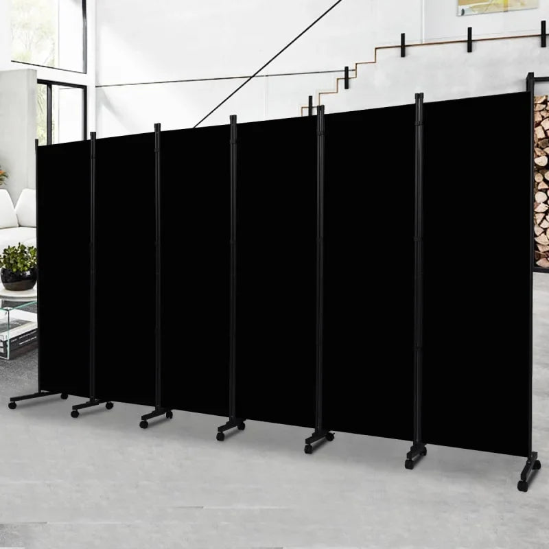 Room Divider Portable 132'' Partition Room Dividers and Folding Privacy Screens 6 Panel Wall Divider for Room Separation, Freest