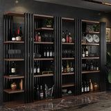 European Iron Bar Wine Cabinets Retro Display Cabinet Industrial Wind Bar Furniture Home Wine Rack Living Room Storage Display