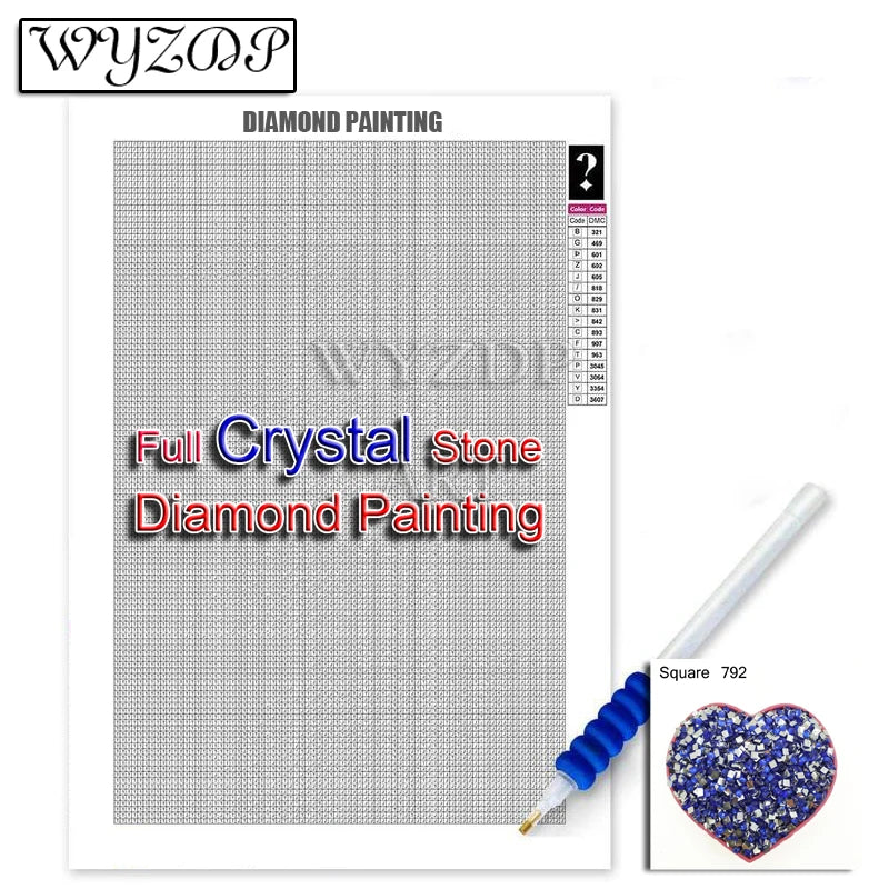 Full Crystal Diamond Painting Kit Mosaic Embroidery Resin Cross Stitch Gift Kits Crystal Mystery The Diamond Art Home Decoration