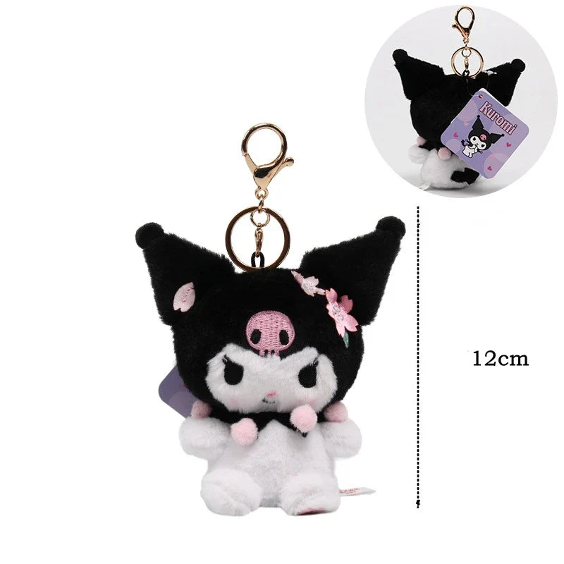 Sanrio Plush Toys Fantasy Cinnamoroll Kuromi Pendant Bag Accessories Keychain Bag Car Pendant Valentine's Day Gift