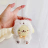 Sanrio Become A Bear Plush Keychain Cinnamoroll Anime Keychains Cute Girl 키링 Kawaii Room Decor Holiday Gifts Toys For Girls Baby