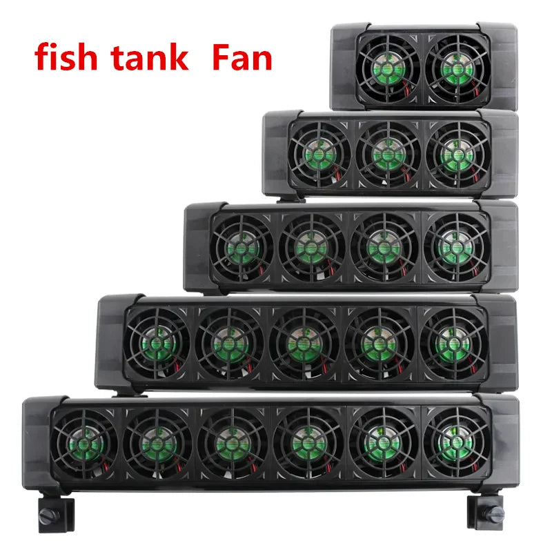 Fish tank 1 2 3 4 5 6 head powerful cooling fan stepless speed change fan aquarium grass tank summer quiet cooling equipment