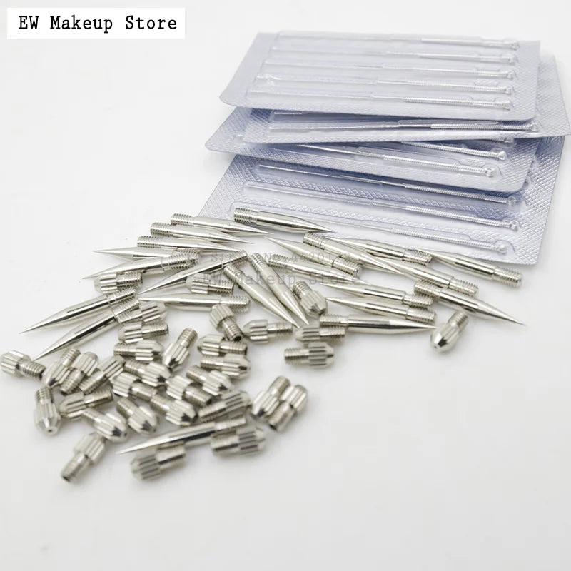 50 Pcs Micro Mole Removal Pen Needle Caps Thick Needle For Sweep Spot Mole Freckle Plasma Point Machine Tips Beauty Equipment