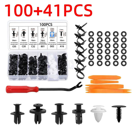 100/415/680PCS Car Fastener Clips Mixed Car Fasteners Door Trim Panel Auto Bumper Rivet Retainer Push Engine Cover Fender Clip