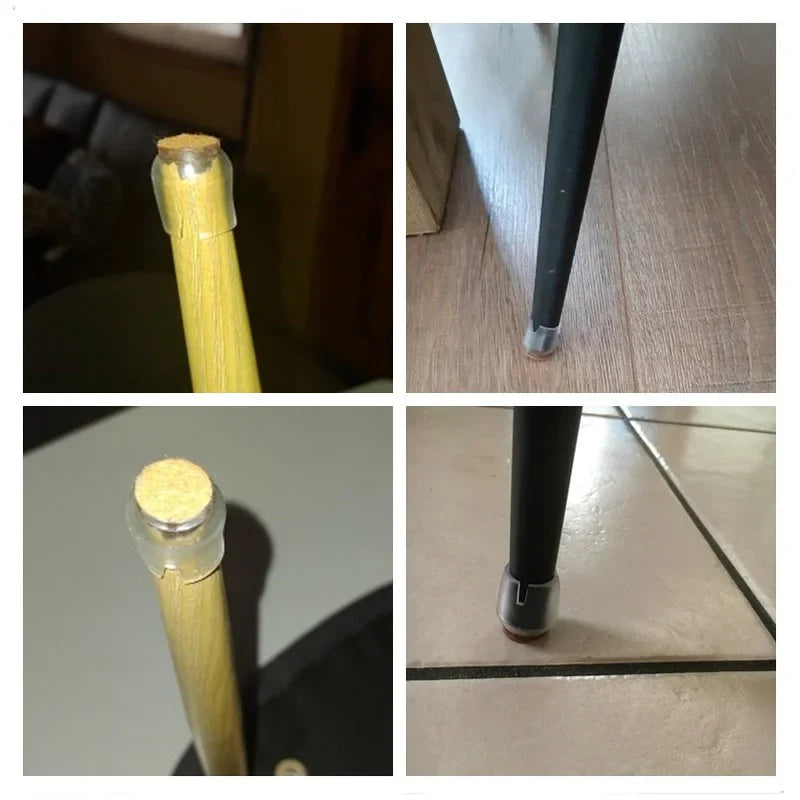 Table Chair Leg Protector Covers Thick Rubber Felt Bottom Furniture Pads Floor Protectors Feet Caps No Scratches Reduce Noice