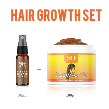 Fast Hair Growth set Traction Alopecia Styling Braiding Gel Chebe Hair Mask Anti Hair Break Hair Strengthener Hair Loss Treatmen