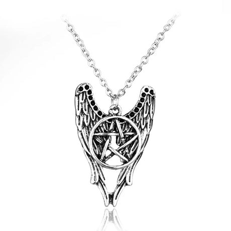 Movie Supernatural Dean Leather Rope Coppery Pendant Necklace for Women Men Winchester Jensen Jewelry Ackles Amulet Vintage