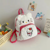 Sanrio Anime My Melody Kuromi Cinnamoroll Hello Kitty Pom Pom Purin Pochacco Plush Bag Plush Backpacks For Children Kawaii Toys