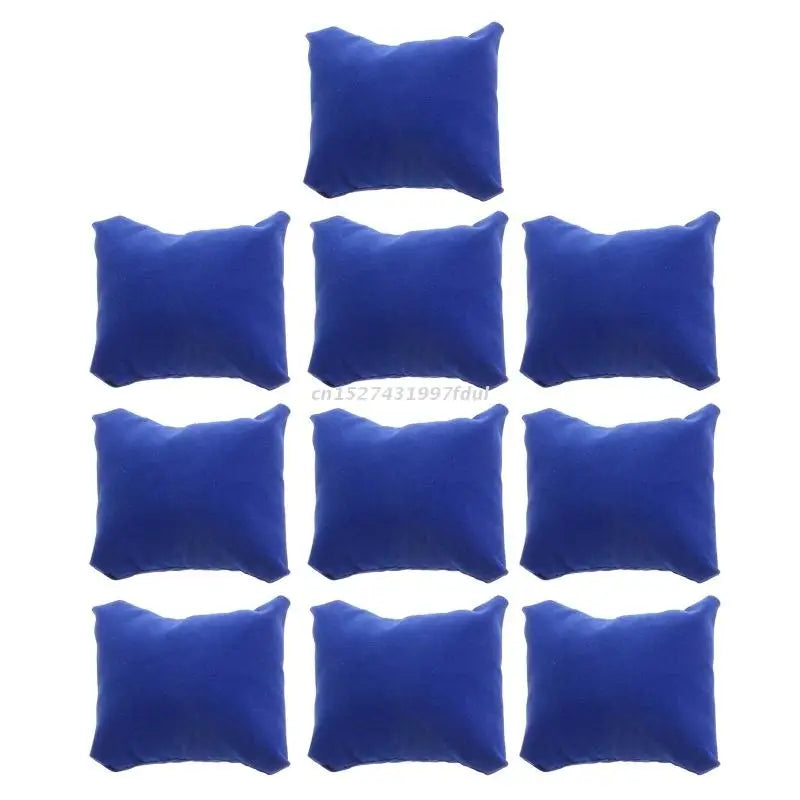 10 Pcs Velvet Bracelet Pillow Multicolor Jewelry Pillow Watch Bracelet Cushion Display Stand Set Jewelry Pillow Bag