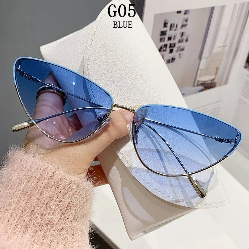 New Cat Eye Sunglasses Women Trendy 2023 Vintage Fashion Sun Glasses Lentes De Sol Mujer Lunette Soleil Femme Zonnebrillen Dames