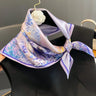 53cm Real Silk Nature Scarf Women Neckerchief Foulard Bandana Small Hairbands Fashion Floral Neck Ties for Office Lady 2023 New