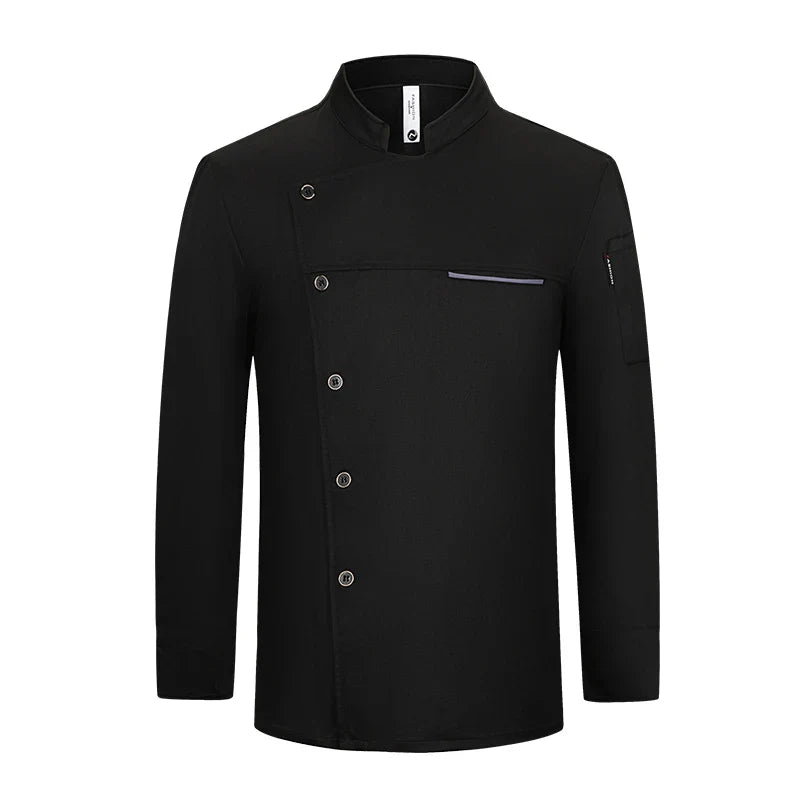 Men chef jacket with apron Long Sleeve Chef uniform Restaurant Cook Coat Chef T-shirt Work Uniform Hotel Clothes Logo women