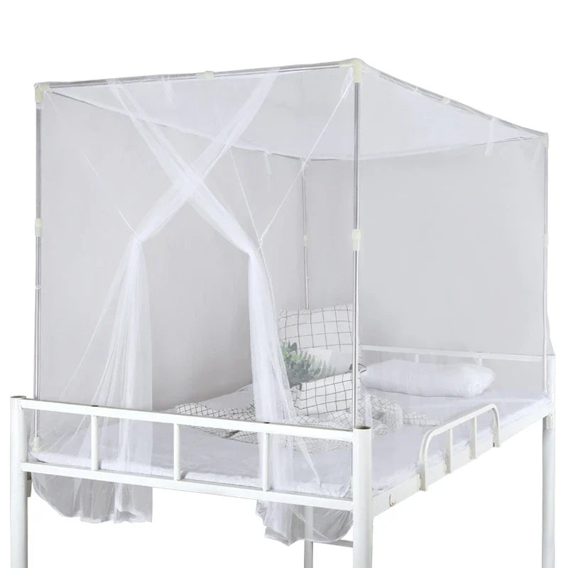 1pcs Moustiquaire Canopy White Four Corner Post Student Canopy Bed Mosquito Net Netting Queen King Twin Size