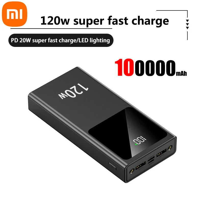 Xiaomi 200000mAh Power Bank Super Large Capacity 120w Super Fast Charging Portable External Battery Mobile Phone Accessories