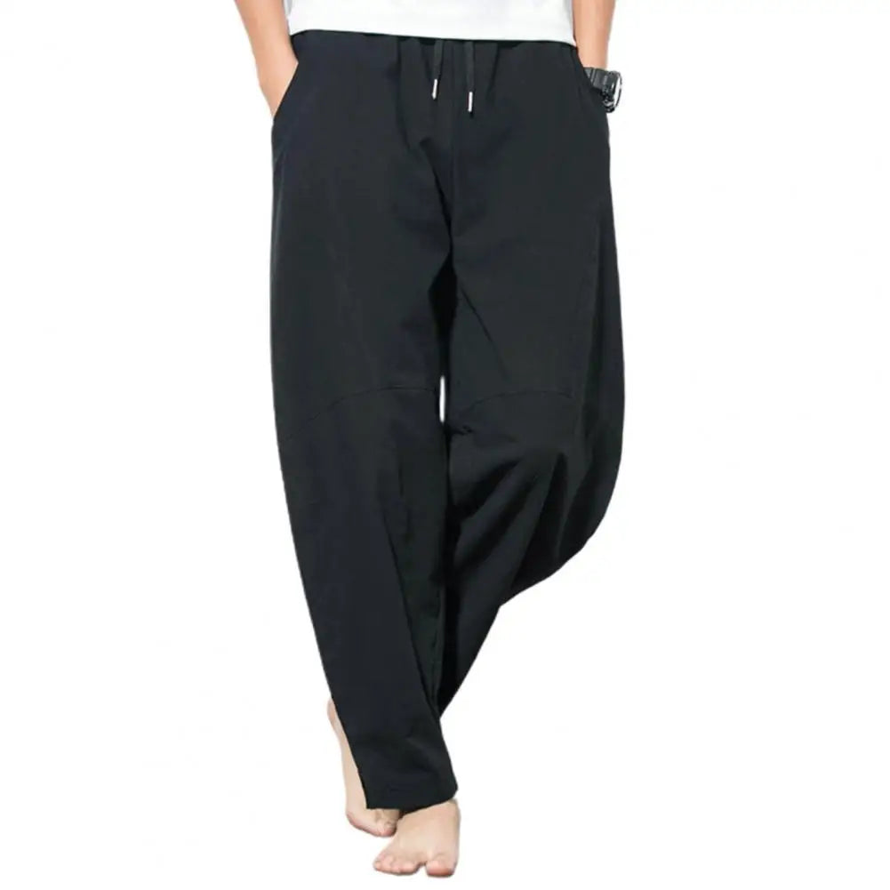 Harem Pants New Men's Cotton Linen Loose Pants Male Casual Solid Color Pants Trousers Chinese Style Sweatpants