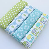 4pcs/pack 100% Cotton Flannel Diapers Supersoft Receiving Baby Blanket Newborn Wrap 76x76cm Baby Bedsheet Print Blanket Swaddle