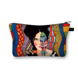 Fashion Lady Painting Print Cosmetic Bag Woman Portable Travel Makeup Storage Bags Afro Girl Cosmetic Case Lipstick Holder Bag