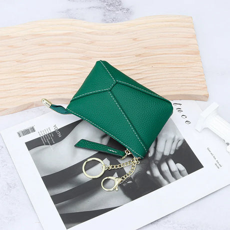 Custom Initials Fashion Coin Purse Genuine Leather Puzzle Luxury Brand Wallet Engrave Name Portable Business Woman Card Holder