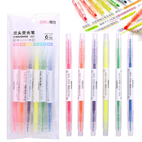 Highlighters Pastel Pen Set Colored Markers Colors Kawaii Cute for Kids Stationery Aesthetic Office School Supplies