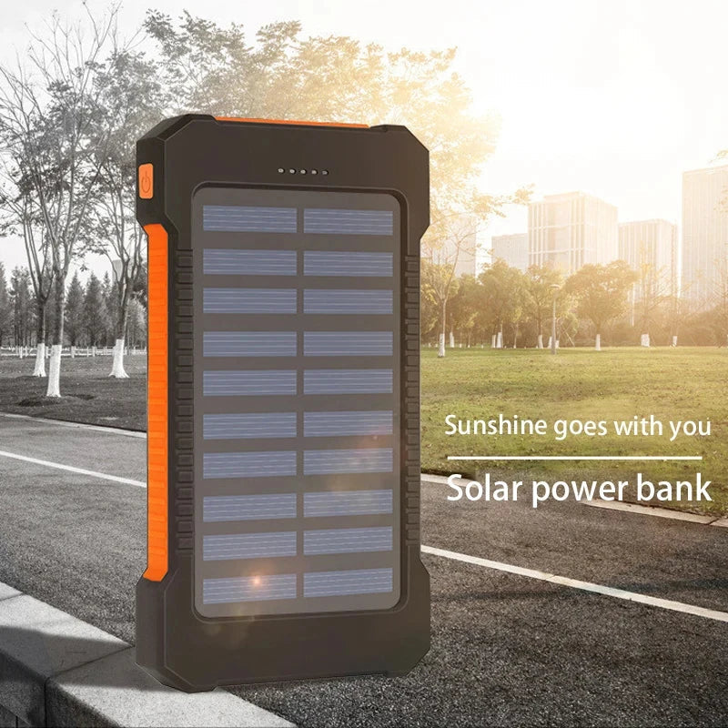 New 200000mah Large Portable Capacity Solar Power Bank Compass External Battery Outdoor Charging Powerbank For Xiaomi New