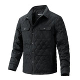 2023 Mens Jacket Coat Autumn Winter Diamond Quilted Lightweight Jackets Fashion Casual Button Windproof Outwear chaquetas hombre