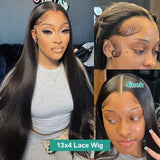 Melodie 250% HD 30 40 Inches 13X4 13X6 Lace Front Human Hair Straight Transparent 5X5 Glueless Wear To Go Human Hair  Wigs