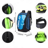 YONEX Brand Badminton Racket And Tennis Racket Series High Quality Backpack Sports Bag Compartment Storage Badminton Accessories