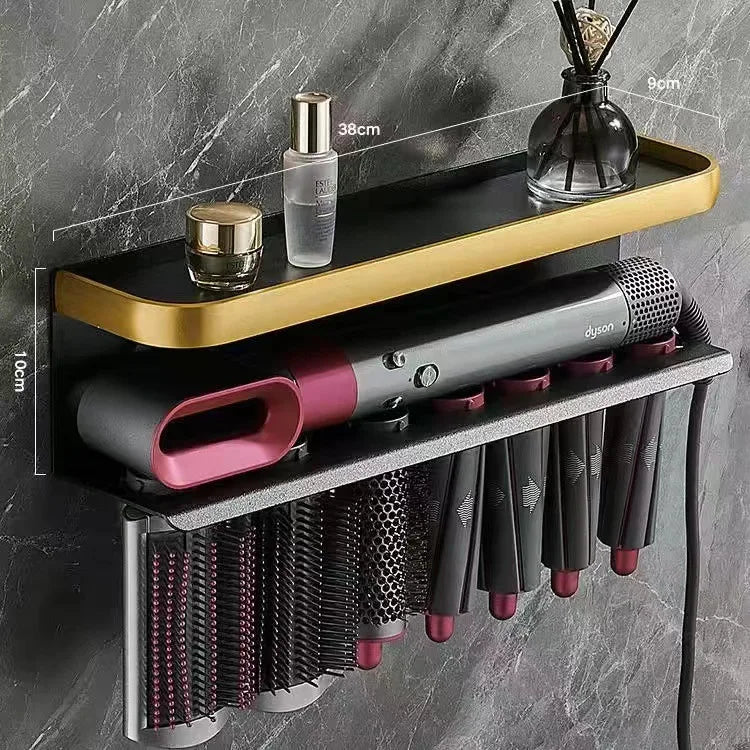 New Wall-mounted Dryer Hair Curler Storage Rack Suitable for Dyson Airwrap Necessary Bathroom Shelf Hair Care Tool Storage