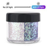 10g/Bottle UV Light Sensitive Changing Color Nail Art Glitter Powder Laser Nail Sequins DIY Jewelry Making Accessories