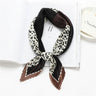 2023 Brand Crinkle Scarf Women Silk Satin Square Neck Tie Hand  Wirst Female Headscarves Bandana Shawl  Leopard Hair Foulard