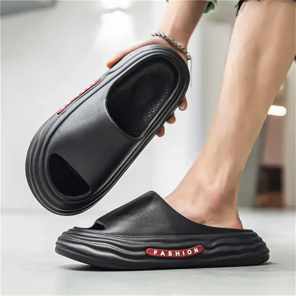 Number 37 Round Nose Flat Sandal Men Sandles Shoes Rubber Slippers Husband Sneakers Sports Shows Festival Branded Gym Maker