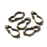 10Pcs/Lot Metal Cat Shape Charms Hollow Frame Blank Pendant Tray Bezel for DIY Epoxy Resin Pendants Jewelry Making Accessories