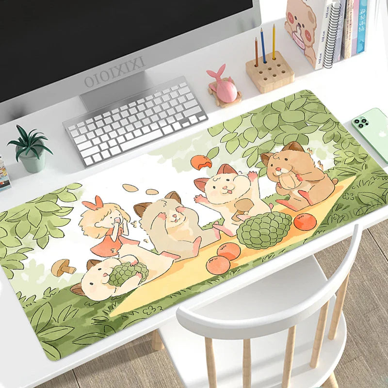 Mouse Pad Gaming Cute Anime XL HD New Home Mousepad XXL Mechanical Keyboard Pad Soft Non-Slip Office Accessories Mice Pad