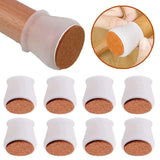 16pcs Silicone Chair Leg Cap Socks Felt  Anti-Slip Table Floor Feet Cover Furniture Leveling Feet Floor Protector Pad Home decor