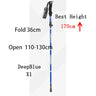 Outdoor Portable 5-Section Fold Trekking Pole Camping Walking Hiking Stick For Nordic Elderly Telescopic Club Easy Put Into Bag