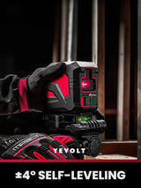 YEVOLT YVRLL4XS2/YVGLL4XS2 Red/Green Cross Line Laser Level 2-Line Self-leveling Measuring Tools Construction Machine