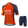 Ineos 2023 Men Short Sleeve Cycling Jersey Set Summer Bicicleta Clothing MTB Maillot Ropa Ciclismo Sportswear Blue Bicycle Suit