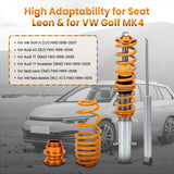 Coilover Struts For VW GOLF GTI JETTA MK4 98-05 Suspension Spring Kit for Seat Leon MK1 1M1 1.9 TDI 2.0 2.3 V5 Shock Absorber