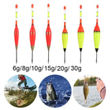 6g/8g/10g/15g/20g/30g EVA Luminous Fishing Float Long Vertical Night Lighting Fishing Floats Bobber Fishing Lure Accessories